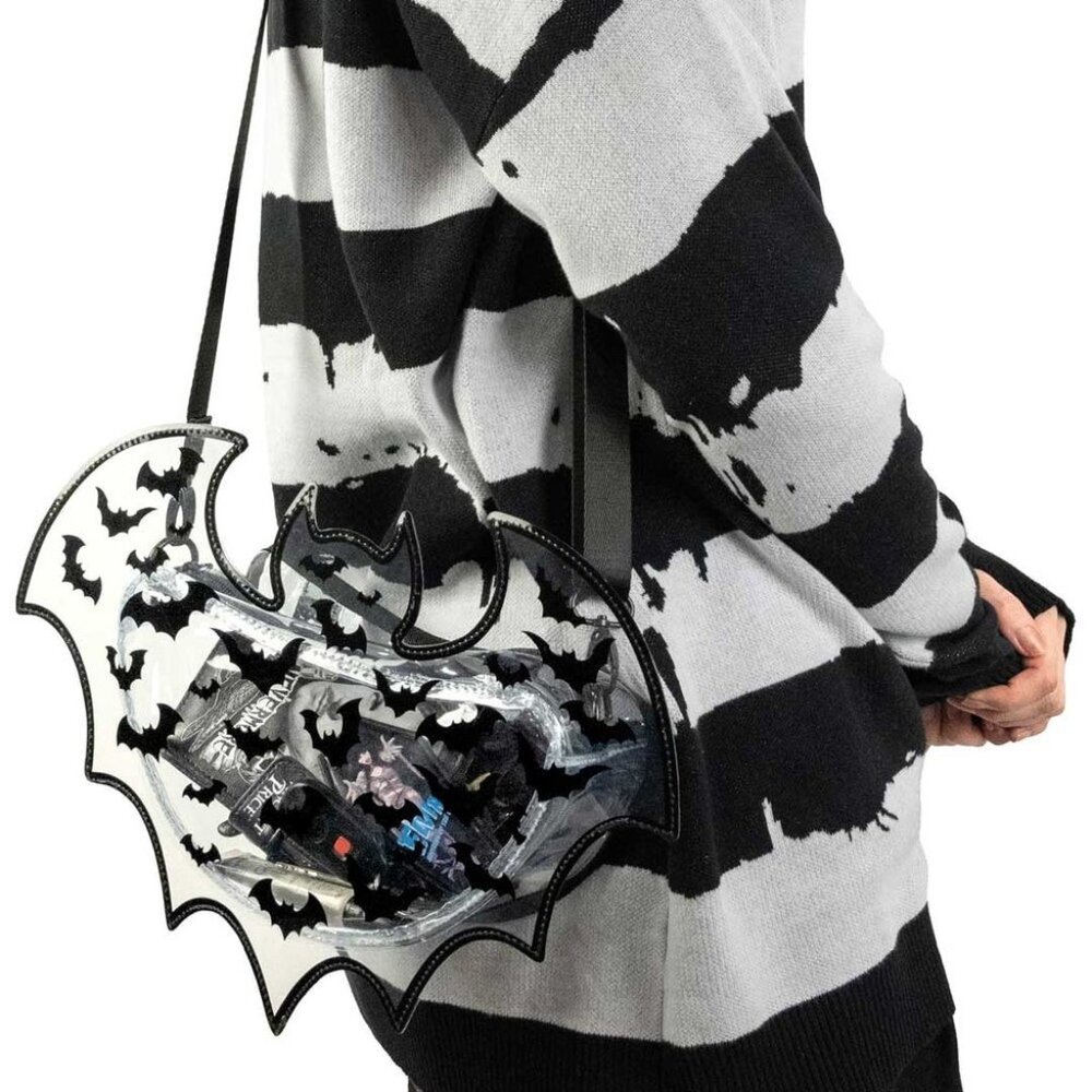 Kreepsville 666 Clear Vinyl Bat Backpack or Shoulder Bag Purse Concert Venue NWT - Picture 2 of 6